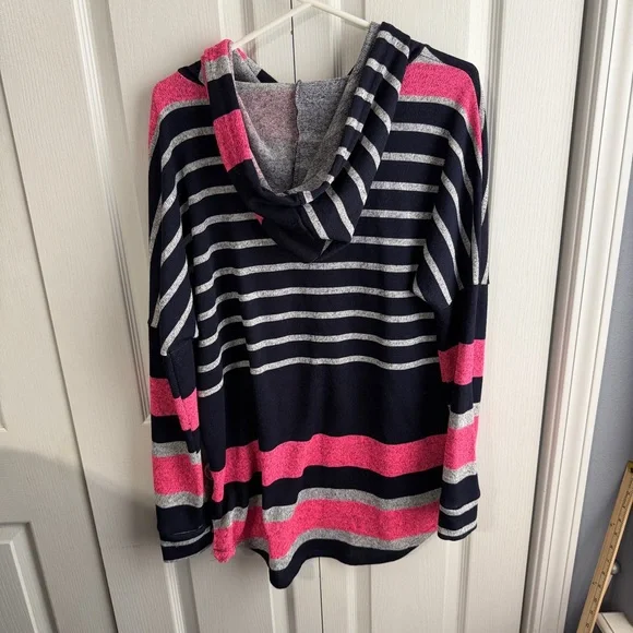 12 PM by Mon Ami striped hoodie size large - Picture 4 of 5